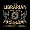 Librarian T Shirt Superpower Gift Item Tee Throw Pillow Official Librarian Merch