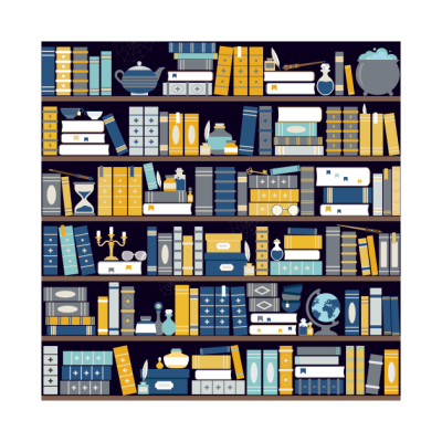 Common Room Bookcase Blue And Gold Phone Case Official Librarian Merch