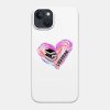 Librarian Watercolor Heart Brush Phone Case Official Librarian Merch