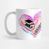 Librarian Watercolor Heart Brush Mug Official Librarian Merch