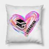 Librarian Watercolor Heart Brush Throw Pillow Official Librarian Merch