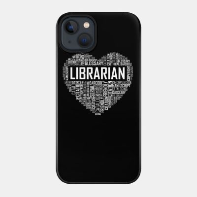 Librarian Love Heart Phone Case Official Librarian Merch