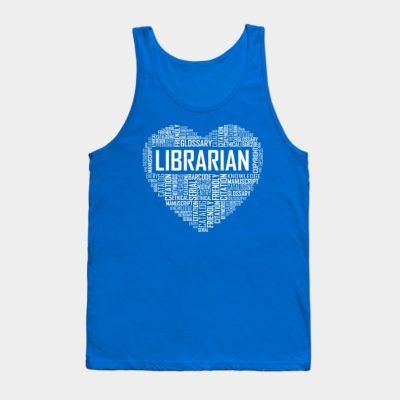 Librarian Love Heart Tank Top Official Librarian Merch