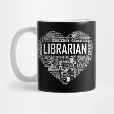 Librarian Love Heart Mug Official Librarian Merch