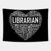 Librarian Love Heart Tapestry Official Librarian Merch