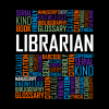 Librarian Words Throw Pillow Official Librarian Merch