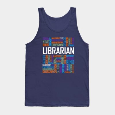 Librarian Words Tank Top Official Librarian Merch