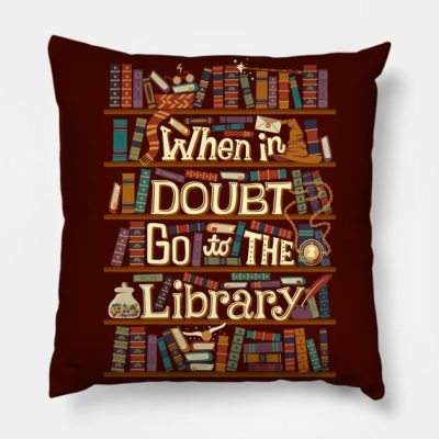 Go To The Library Throw Pillow Official Librarian Merch