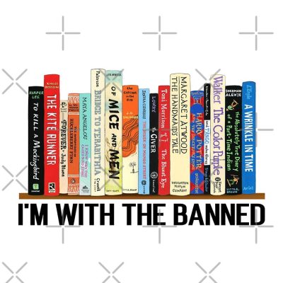 I'M With The Banned, Banned Books, Read Banned Books, Teacher Librarian Gift, Social Justice Bookish Tote Bag Official Librarian Merch