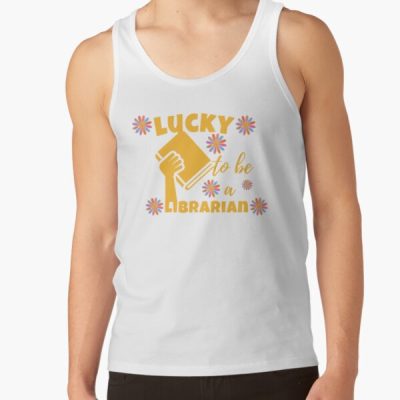 Lucky To Be A Librarian Tank Top Official Librarian Merch