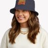 Groovy Retro Loudest Librarian Ever Funny Book Lover Bucket Hat Official Librarian Merch