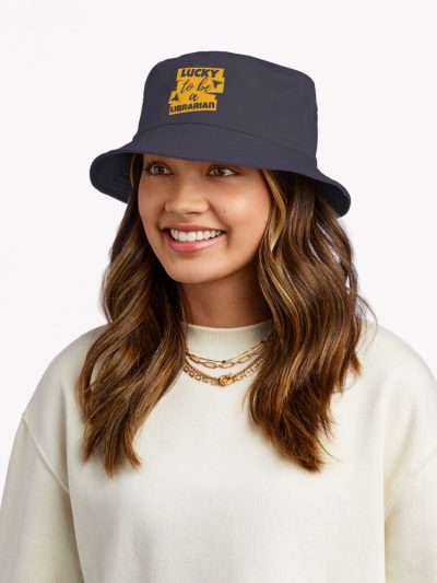 Lucky To Be A Librarian Bucket Hat Official Librarian Merch