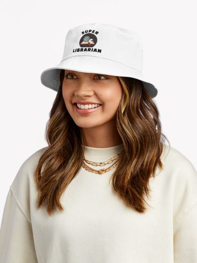 Super Librarian, Book Lovers Bucket Hat Official Librarian Merch