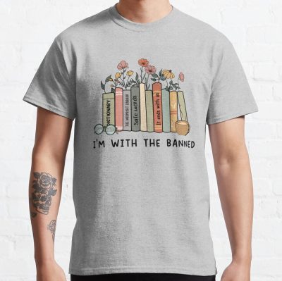 I'M With The Banned Books Teacher Librarian Gift, Social Justice Bookish T-Shirt Official Librarian Merch