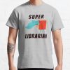 Super Librarian (Black Text) - Book Lovers With Superhero Cape T-Shirt Official Librarian Merch