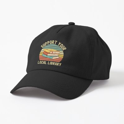 Support Your Local Library Vintage Style (Book Lover Gifts) Cap Official Librarian Merch