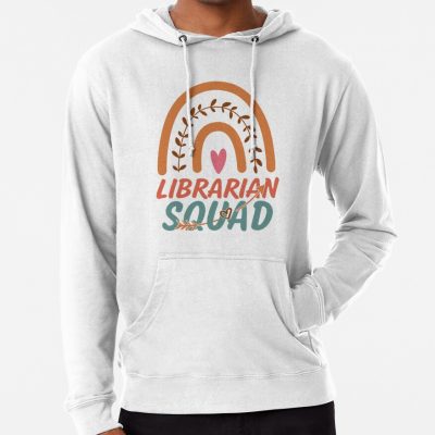 Librarian Squad Rainbow Quote Gift Idea For Men And Womens - Funny Librarian Hoodie Official Librarian Merch