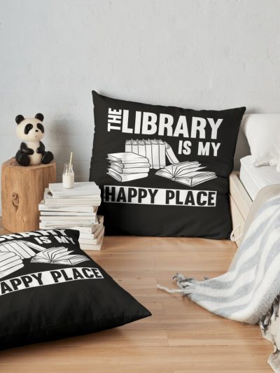 Cool Librarian Art For Men Women Novel Book Nerd Library Throw Pillow Official Librarian Merch