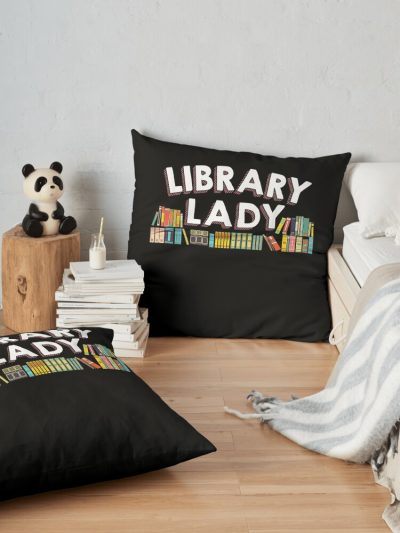 Cool Librarian Art For Men Women Novel Book Nerd Library Throw Pillow Official Librarian Merch