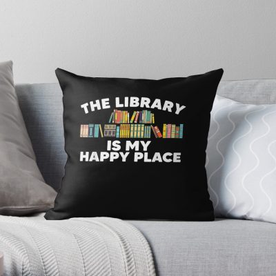 Cool Librarian Art For Men Women Novel Book Nerd Library Throw Pillow Official Librarian Merch