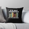 Cool Librarian Art For Men Women Novel Book Nerd Library Throw Pillow Official Librarian Merch