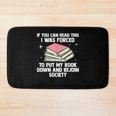 Cool Librarian Art For Men Women Novel Book Nerd Library Bath Mat Official Librarian Merch