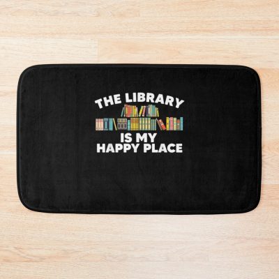 Cool Librarian Art For Men Women Novel Book Nerd Library Bath Mat Official Librarian Merch