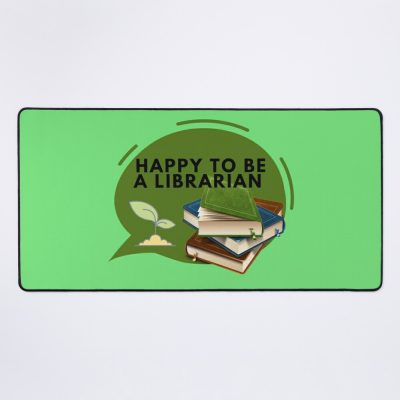 Happy And Lucky To Be A Librarian Mouse Pad Official Librarian Merch