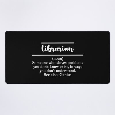 Librarian Funny Cute Difenition Mouse Pad Official Librarian Merch