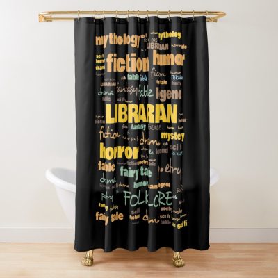 Librarian Terminology - Commonly Used Librarian Terms Shower Curtain Official Librarian Merch