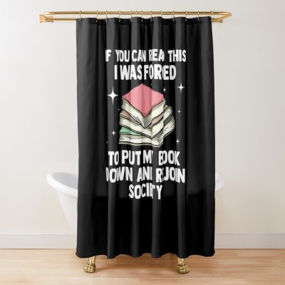 Cool Librarian Art For Men Women Novel Book Nerd Library Shower Curtain Official Librarian Merch