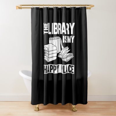 Cool Librarian Art For Men Women Novel Book Nerd Library Shower Curtain Official Librarian Merch