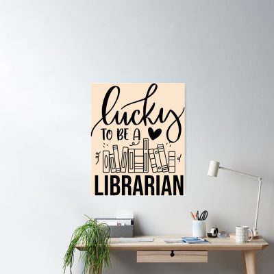 Lucky To Be A Librarian Poster Official Cow Anime Merch