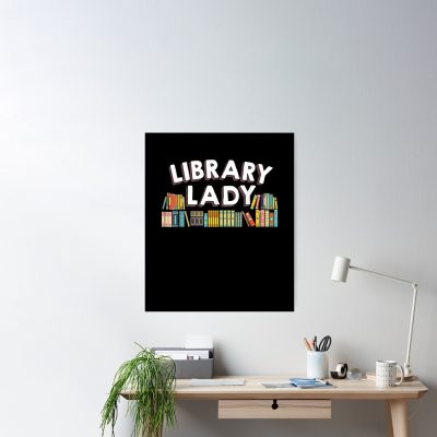 Cool Librarian Art For Men Women Novel Book Nerd Library Poster Official Cow Anime Merch