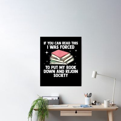 Cool Librarian Art For Men Women Novel Book Nerd Library Poster Official Cow Anime Merch