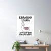 Librarian Funny Gift - Librarian  Llama Lover Poster Official Cow Anime Merch